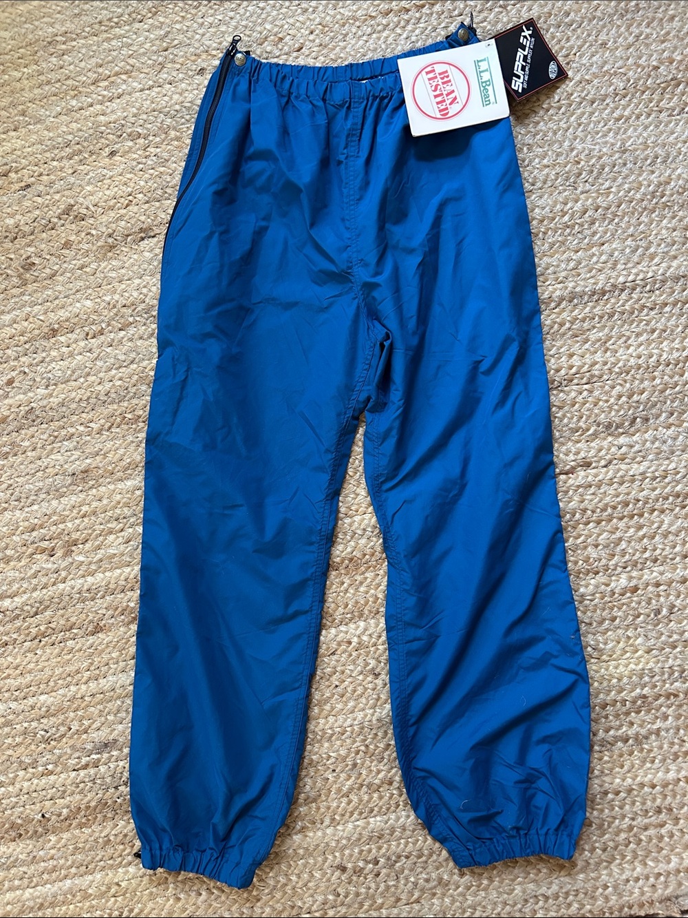 Vintage L.L. Bean Women's Blue Waterproof Track Pants